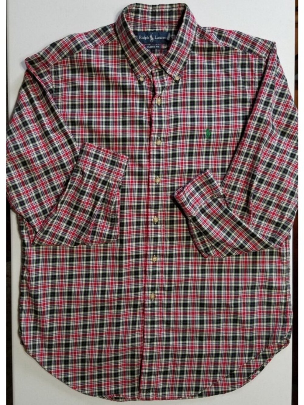 Ralph Lauren Flannel Long Sleeve Button Down Business Casual Outdoor Shirt Men L